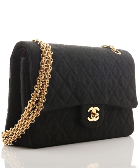 chanel jersey quilted flap bag|chanel flap bag vs double.